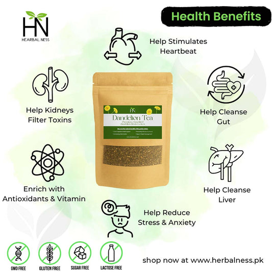DANDELION DETOX TEA FOR LIVER HEALTH (50 TEA CUPS) 100 GRAMS